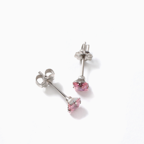 スワロフスキー 純チタン PURETITANIUM MARE マーレ  ピアス 4mm ピンク・ダイヤモンド カラー 4506-TZ21