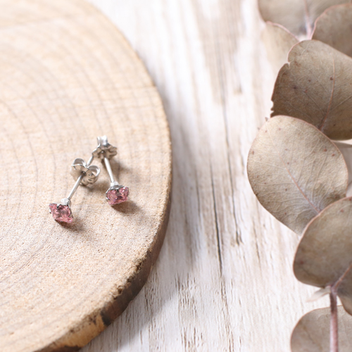 スワロフスキー 純チタン PURETITANIUM MARE マーレ  ピアス 4mm ピンク・ダイヤモンド カラー 4506-TZ21