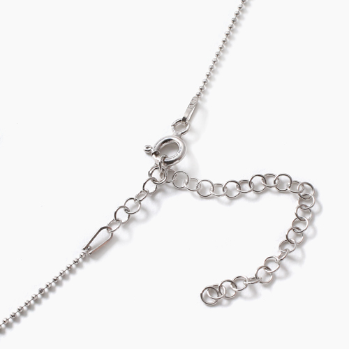 イタリア製 SILVER925 カットボールチェーン ペンダント用 スペアチェーン（ロジウムメッキ仕上げ） 4521-DB21