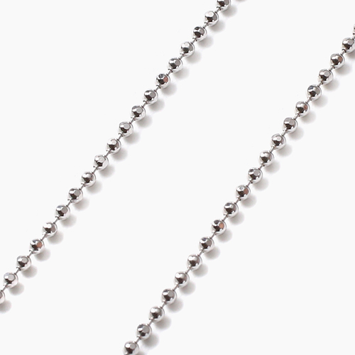 イタリア製 SILVER925 カットボールチェーン ペンダント用 スペアチェーン（ロジウムメッキ仕上げ） 4521-DB21