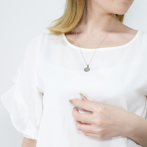 イタリア製 SILVER925 カットボールチェーン ペンダント用 スペアチェーン（ロジウムメッキ仕上げ） 4521-DB21