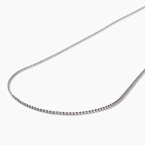 イタリア製 SILVER925 カットボールチェーン ペンダント用 スペアチェーン（ロジウムメッキ仕上げ） 4521-DB21