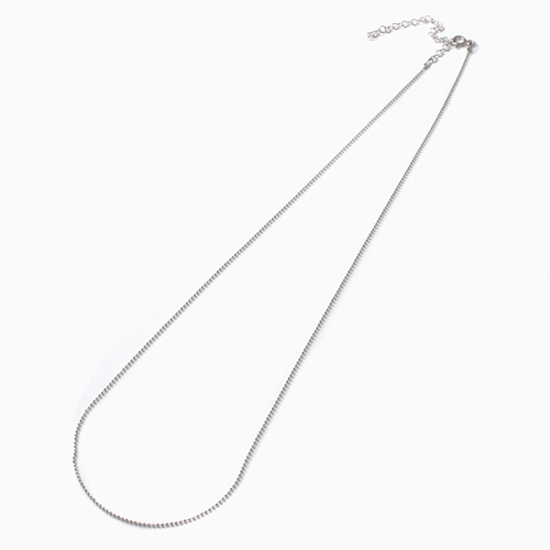 イタリア製 SILVER925 カットボールチェーン ペンダント用 スペアチェーン（ロジウムメッキ仕上げ） 4521-DB21