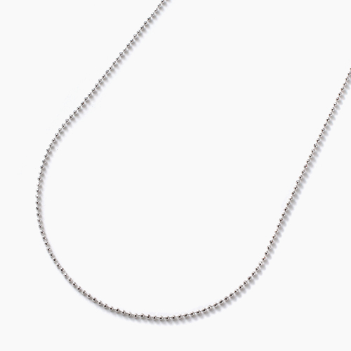 イタリア製 SILVER925 カットボールチェーン ペンダント用 スペアチェーン（ロジウムメッキ仕上げ） 4521-DB21