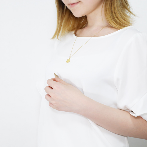 イタリア製 SILVER925 カットボールチェーン ペンダント用 スペアチェーン（GOLDメッキ仕上げ） 4522-DB21