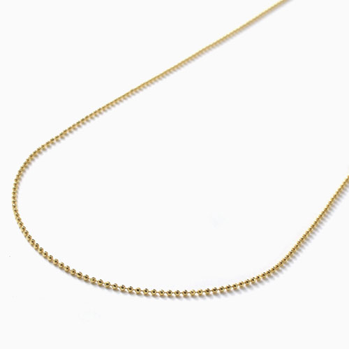 イタリア製 SILVER925 カットボールチェーン ペンダント用 スペアチェーン（GOLDメッキ仕上げ） 4522-DB21