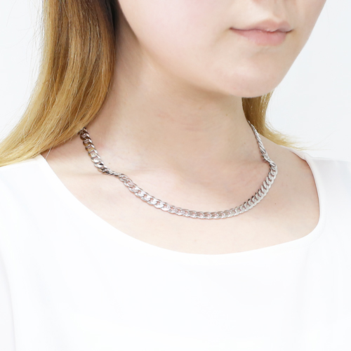 DIBI シルバー925 8面フラットカット キヘイ ネックレス  45cm 男女兼用 4529-DB21