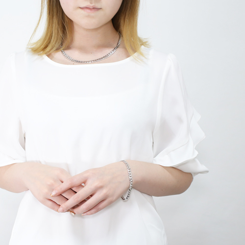 DIBI シルバー925 8面フラットカット キヘイ ネックレス  45cm 男女兼用 4529-DB21