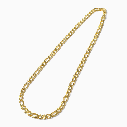 DIBI シルバー925 8面スーパーフラットカット キヘイ ゴールドカラー ネックレス  50cm 男女兼用 4538-DB21