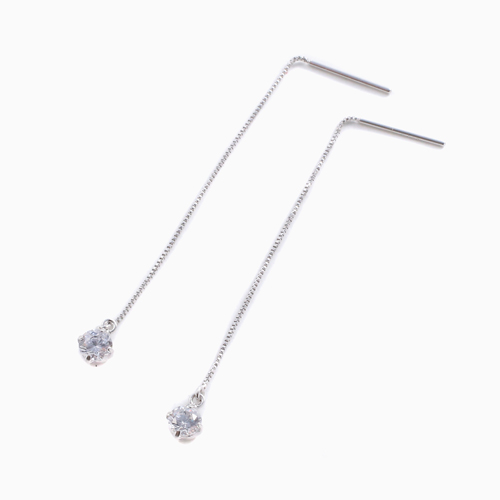 日本製 プラチナ Pt900 アメリカンピアス キュービックジルコニア　4613-UK21