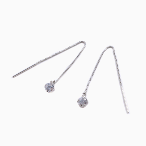 日本製 プラチナ Pt900 アメリカンピアス キュービックジルコニア　4613-UK21