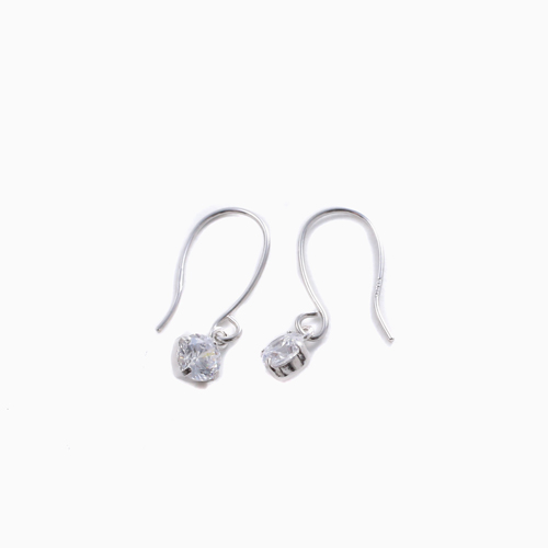 プラチナ Pt900 フック式 キュービックジルコニア 0.6カラット ピアス 4614-UK21