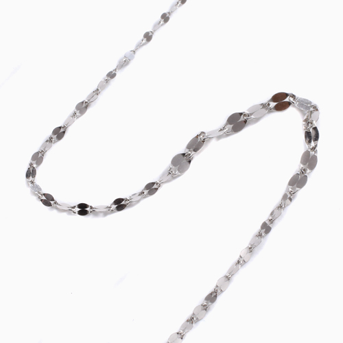 純プラチナメッシュ デザイン グラデーションネックレス