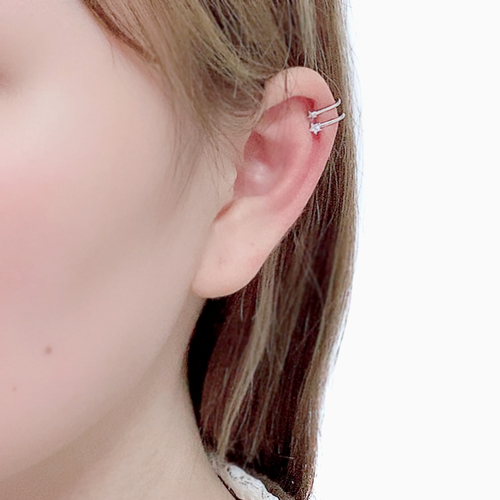 10金 イヤーカフ キュービックジルコニア 星 4658-UK21