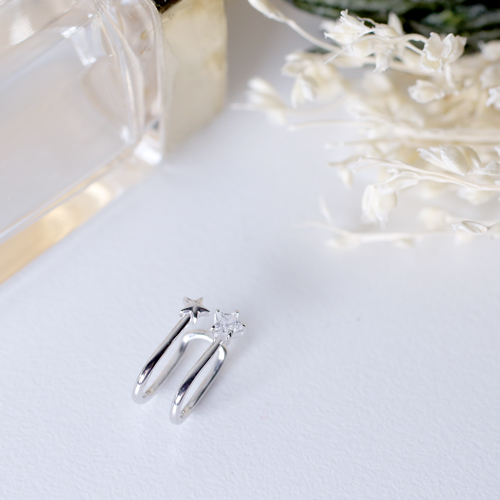 10金 イヤーカフ キュービックジルコニア 星 4658-UK21