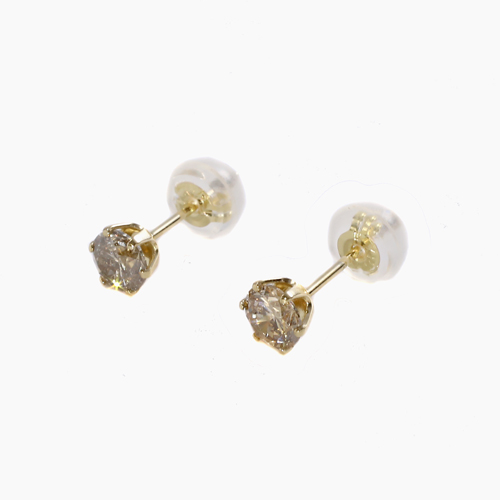 BELLESIORA ベルシオラK18 ダイヤモンドフープ スタッズピアス 美品