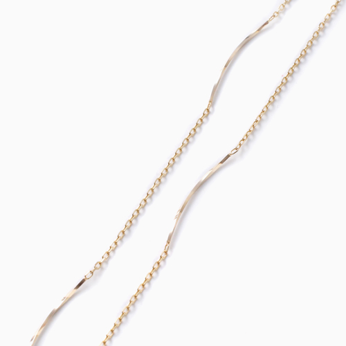 18金 ゴールド ネックレス ロング 80cm 3g アズキチェーン  4688-JK22