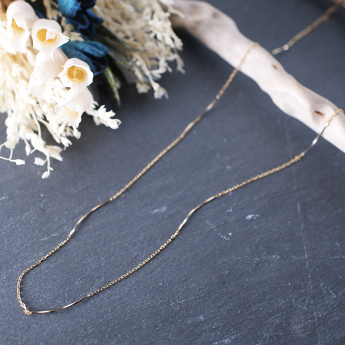 18金 ゴールド ネックレス ロング 80cm 3g アズキチェーン  4688-JK22