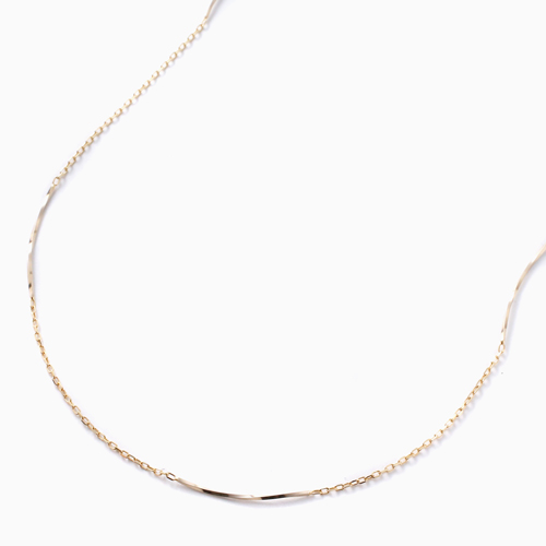 送料無料】18金/K18 GOLD/ゴールド 地金 80cm 3g ネックレス アズキ  