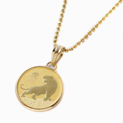 送料無料】純金/K24/24K ゴールド/GOLD コイン/COIN/金貨 タイガー 