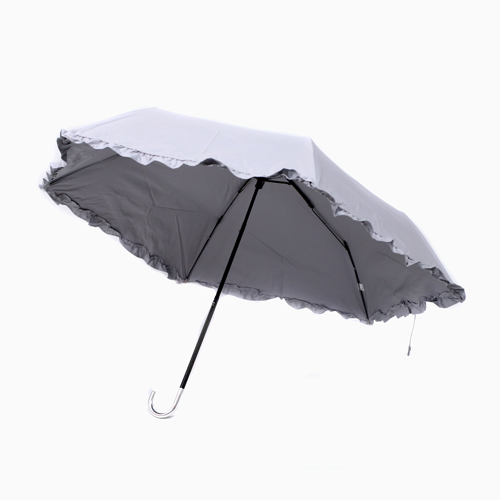 【未使用】サンドレス 折り畳み傘 日傘 晴雨兼用 1級 フリル UV加工 グレー 楽天市場】『晴雨兼用バイカラーサスティナブル折りたたみ傘