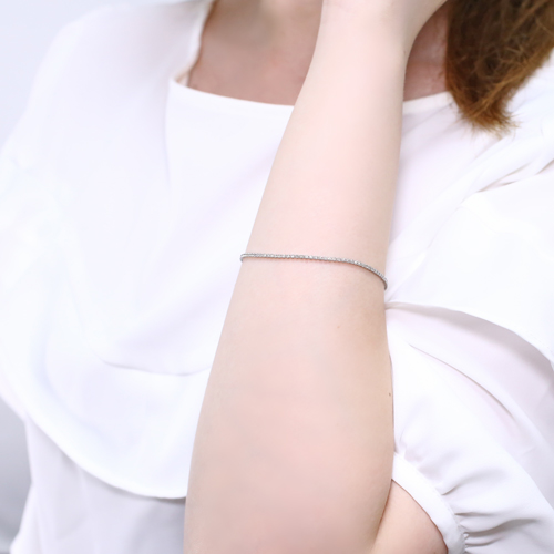 プラチナPt850 ダイヤモンドクロスブレスレット 引っかける 