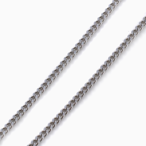 プラチナ850 Pt850 2面カット喜平 ネックレス 60cm 4754-NM22