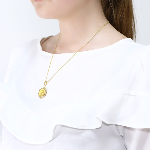 純金 K24 ダイヤモンド 0.25ct 虎 コイン ペンダント 1/10オンス  4755-HG22