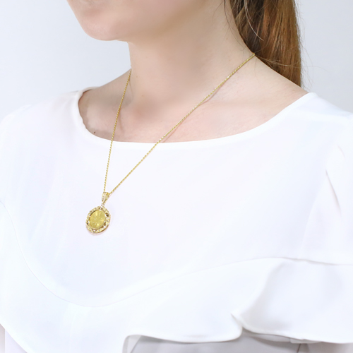 純金 K24 ダイヤモンド 0.2ct メイプルリーフ コイン ペンダント 1/10オンス 4759-HG22