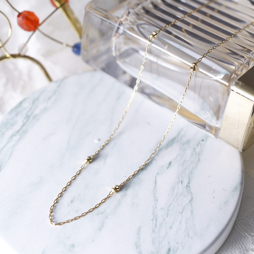 ❤️オシャレ人気18金✨クロスミラーボールk18✨17㎝ 新品未使用