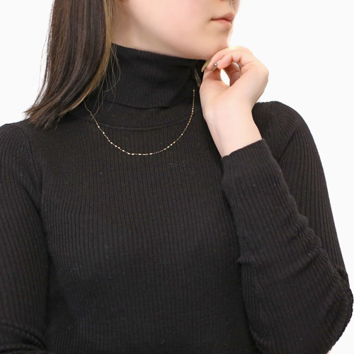 18金 セミロング ペダル ネックレス 50cm 4781-PW23