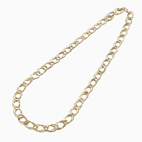 オーバルチェーンネックレス◇長さ選べる40-60cm♪【14kgf】金属