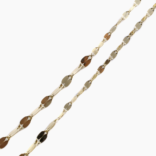 イタリア製 18金 ネックレス ペダル グラデーション 42cm 1.8g 4889-GC23