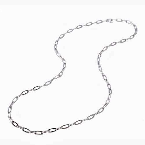 スターリングシルバー SV925 ペーパークリップ ネックレス 80cm 38.2g 4897-DB23