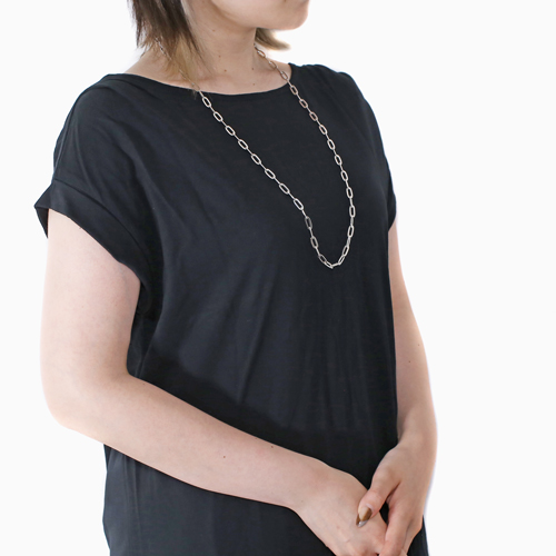 スターリングシルバー SV925 ペーパークリップ ネックレス 80cm 38.2g 4897-DB23