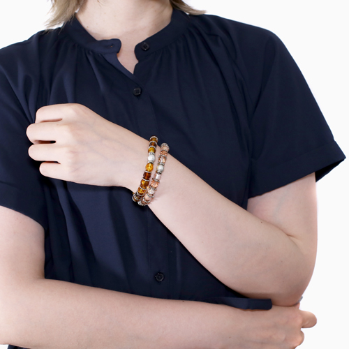 ベネチアンガラス ブレスレット ブリリアンテ （ピンク）4918-IN23