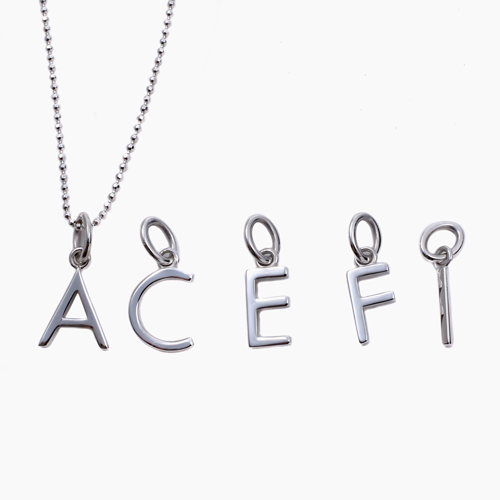 ドイツ製 SILVER シルバー925 イニシャル ペンダント 4930-AD23