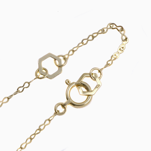 18金 セミハンドメイド 2連 ネックレス 45cm 5.1g 4931-JU23