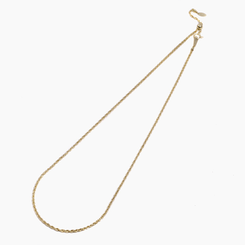 日本製 K18 パイプロープ ネックレス 45cm 2.7g　4939-NM23