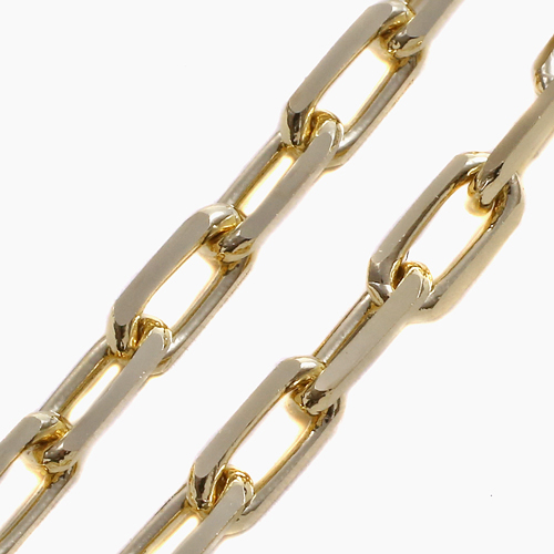 日本製 18金 スクエアカットアズキ ネックレス 50cm 20g 4953-NM23