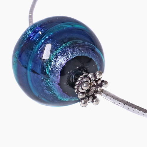 イタリア製 AVE CAPRICE オメガ ネックレス ブルー 4973-AV23