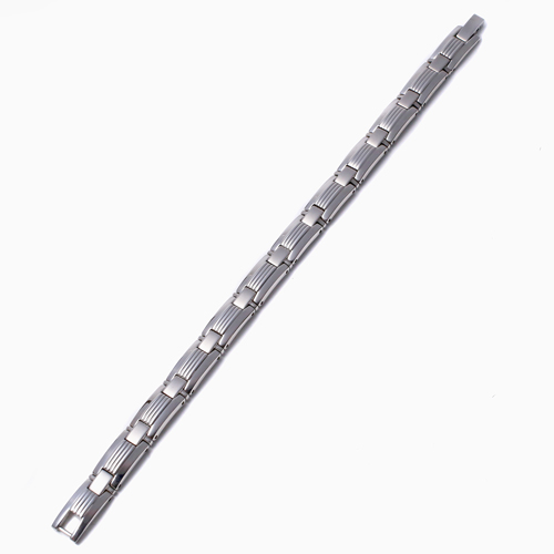 男女兼用 ステンレス 純度99.99％ ゲルマニウム入り ブレスレット 18.5cm 4984-PW23