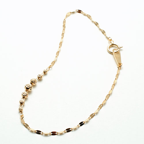 送料無料】【日本製】18金/イエローゴールド/K18YG ブレスレット  