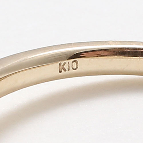 10金 イエローゴールド 淡水パール フォークリング フリーサイズ　5026-RG15