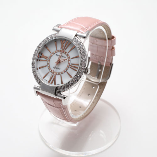 腕時計 革ベルト ピンク ウォッチ Royal　Crown ジュエリー　5034-WL15