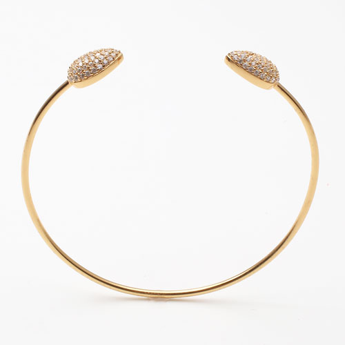 シルバー バングル キュービックジルコニア (しずく型) タイ製　5045-BS16