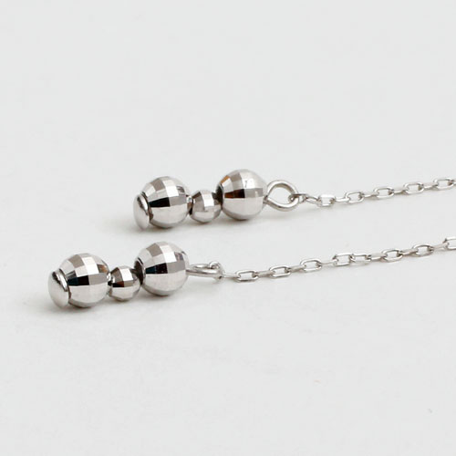 プラチナ850 ミラーボール 2WAY 小豆 チェーン Pt850 アメリカンタイプ　5152-PG16