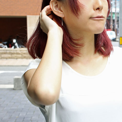 プラチナ850 ミラーボール 2WAY 小豆 チェーン Pt850 アメリカンタイプ　5152-PG16