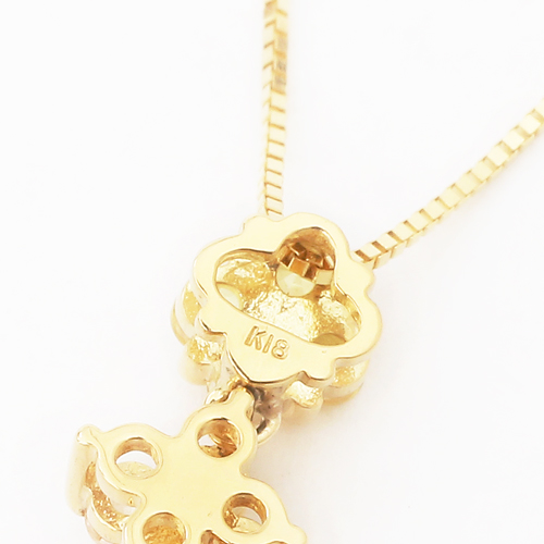 18金 天然石 サファイア  ペンダント スリーストーン ハート 2way　5164-PG16