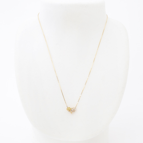 18金 天然石 サファイア  ペンダント スリーストーン ハート 2way　5164-PG16